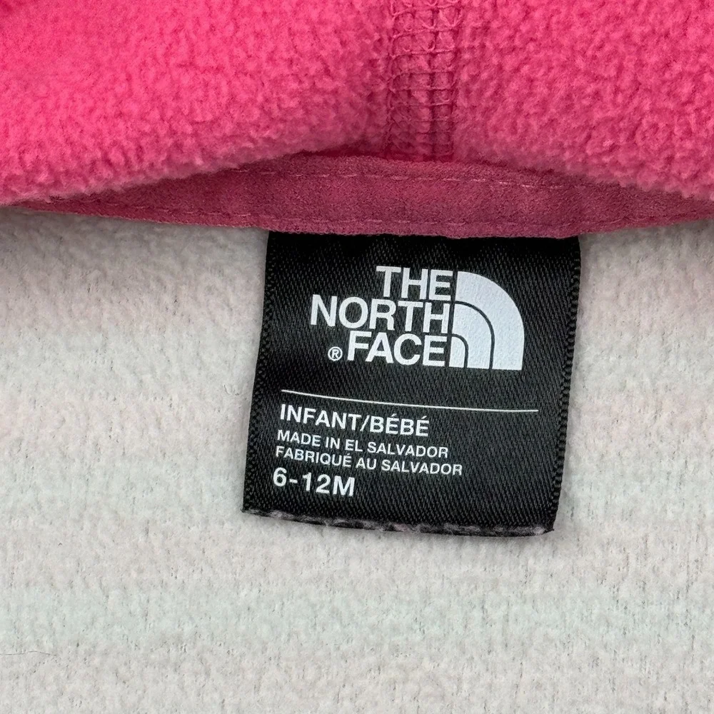 The North Face Jacket Baby Girl 6-12‎ Months Pink Glacier Fleece Hoodie Pullover